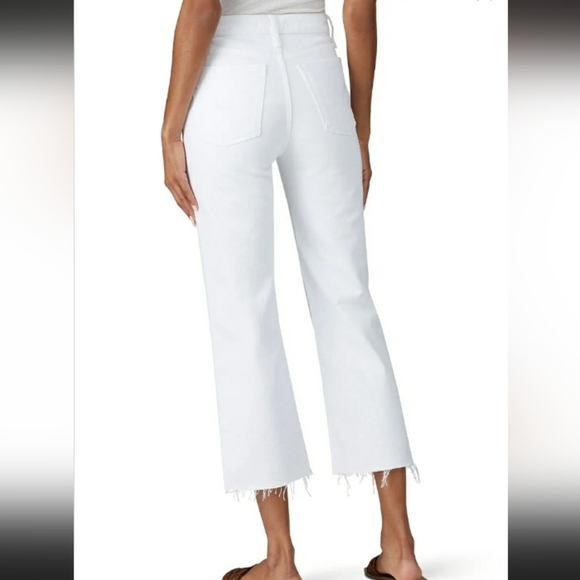 Hudson White Remi High Rise Straight Cropped Jeans - Picture 5 of 7